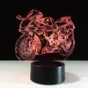 Motocykl 3d Illusion Night Light 7 Kolor Zmień LED Desk Desk 2018 Prezenty # R87