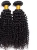 Schleifen brasilianisches Haar Kinky Curly Hair Bündel mit Spitzenverschluss 100% menschliches Haar Schuss ohne Tangleshedding! Fabrikrabattpromotionen Pri