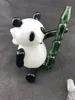 Bong panda en verre entier 2018, bol en verre personnalisé pour transport14mm4890432