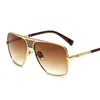 new 2016 steampunk square sunglasses men flat top metal gold european american retro sun glasses male2287659