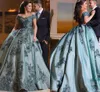 Elegant plus storlek av axel kväll klänningar applique Mellanöstern Vestidos de Festa Party Dress Prom Formell Pageant Celebrity Gowns Ball