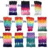 Purple Blue Green Green Four Tone Ombre Color Xpression Braiding Hair Extensions