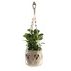 Cabide de plantas de Algodão Natural Corda Cesta De Crochê Vaso De Flores Net Titular Container Cesta Pendurado Vasos de Flores Decorativas Multi Design