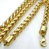 18K 18CT Gold Filled Mens Weaved 50 60 70cm Lenght Heavy Chain Necklace (7MM)