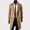 British Style Fancy Classic Mäns Trench Coat Men Double Breasted Coat Masculino Kläder Långa tjocka Jackor Coats Overcoat 4XL
