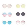 Grandes lunettes de soleil polygones vintage pour femmes et hommes, verres de soleil transparents teintés octogonaux, monture métallique, uv4001344248