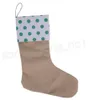 Décorations de Noël Chaussettes en toile Bas Sac cadeau Bas 30 * 45cm Décoration d'arbre de Noël Chaussettes Bas de Noël 7 styles GGA664 50pcs