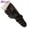 Allove 10A Brazilian Loose Wave Hair Lace Closure Loose Weave Malaysian Virgin Hair Closure Peruvian Lace Closure Indian Virgin Ha2530784