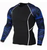 Hommes Fitness 3D imprime manches longues t-shirt hommes musculation peau serrée Compression thermique chemises MMA Crossfit entraînement haut Gear