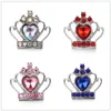 Mixed Styles Snap Button Jewelry Crystal Crown Snap Buttons Fit 18mm Snap Button Bracelet Rng Necklace for women snaps jewelry