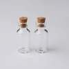 Flacons de 2 ml Bouteilles en verre transparent avec bouchons Mini bouteille en verre Bouchon en bois Pots d'échantillons vides Petits 16x35x7mm HeightxDia Bouteilles de souhaits artisanales mignonnes