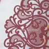 2019 Zarif Lazer Kesme Pocket Burgundy Düğün Davetiyesi Allık Lasercut Cep Diy Düğün Davetiyesi Ekle ve Envosp6972142