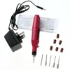 Kit d'ongles électrique professionnel conseils Machine de manucure stylo d'art d'ongle électrique pédicure 6 Bits Kit d'outils d'art d'ongle