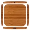 Wood Qi Draadloze oplader Pad Bamboo Qi-inschakelen Fast Charging Pads voor iPhone 13 12 PRO MAX 11 SAMSUNG S21 Ultra-opladers met retailpakket Izeso