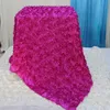 140cmX10Meter Fashion Satin 3D Rose Flower Wedding Aisle Runner Marriage Decor Carpet Curtain Home Decor