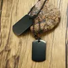 Men's Personalized Engrave Double Dog Tag Pendant Necklace in Stainless Steel - Silver, Gold, Black