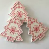 Witte Rode Kerstboom Ornament Houten Hangende Hangers Angel Snow Bell Eland Star Christmas Decorations voor thuis