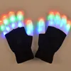 New LED Rave Gloves Mitts Flash Finger Lighting Glove LED Colorful 7 Colors Light Show Black and White Toy