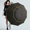 130 cm Duża najwyższej jakości parasol Kobieta deszczowy wiatrówek duży paraguas mężczyźni Sun 3 Floding Big Parrella Outdoor Parapluie