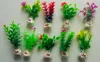 수족관 플라스틱 식물 수족관 수족관 수족관 조경 정말 물 수족관 식물은 가짜 플라스틱 꽃 장식 전경을 설정