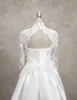 Bridal dentelle Jacket Haute collier à manches longues Appliques Wrake Gaine Beath Boléro pour robes de mariée Veste de haute qualité sur mesure