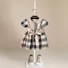 BEMIDJI Summer Dzieci Dress 2017 Peter Pan Kllar Kid Aine Baby Plaid Sukienka z szarfami za 17 lat old3662413