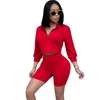 Sexig 2 stycke set kvinnor kläder gröda toppar bekväma shorts kostymer sommar höst outfits två bit matchande set casual tracksuit hot sale