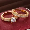 Nuovi doppi anelli di nozze per le donne Trendy Party Gift Engagement Romantic suit Rings Fashion Female Jewelry