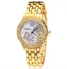 2018 Gorąca Sprzedaż Złoto Srebrzysty Róża Złoto Luksusowy Kryształ Motyl Stalowy Strip Wrist Watch Wysokiej klasy Moda Kobieta Kwarcowy Wrist Watch