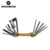 Verktyg Rockbros Mini Repair Pocket Folding Tool 11 I 1 Bicycle Mountain Road Bike Tool Set Cycling Multi Repair Tools Kit Wrench