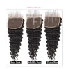 Wefts Ishow Pacotes de cabelo humano brasileiro com fechamento de renda para mulheres meninas todas as idades 828 polegadas cor preta natural 8a virgem peruana 4 pc