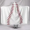 200 * 150 cm Baseball Basquete Futebol Sherpa Bath Towels Softball Cobertor Esportes Tema Hooded Cape Soccer Toalha de banho Swadding C4839