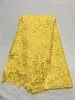 5yards pc fashion green french guipure lace fabric embroidery african water soluble material for dress qw31238E