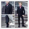 2018 Tuxedo Design Boy Poliéster Desgaste Com Bead 3 Peças Crianças Do Noivo Do Casamento Ternos Dos Meninos Do Casamento Formal / Aniversário Smoking Feito Sob Encomenda