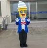 2018 Discount factory sale Mr ice cream mascot costume suit for adult to wear