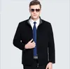 Högkvalitativ medelålders män Cashmere Coat Män ulljacka Man Vänd ner Collar Single Breasted Woolen Ytterkläder 2019 Ny höst vinter