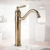 Basin Kranen Vergulde Dek Gemonteerde Badkamer Kranen Messing Badkamer Taps Mixer Crane Torneira Single Handle Faucet 6633