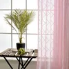 Rideau géométrique pure brodé romantique pour salon Tulle pour rideaux de fenêtre de cuisine cuisine traitement de rideaux