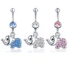 YYJFF D0158 (3 kleuren) olifant stijl sieraden body piercing buik navel ring