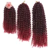 8-12INCK Curly Crochet Braids Värmebeständig syntetiska flätande hår Ombre hårförlängningar 60 strängar / pack