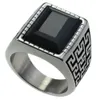 Silver Tone Men's Stainless Steel 316 Cushion Cut Cubic Zirconia Ring Size 9 10 11 12 13 14 15 r290