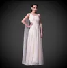 New One Shoulder Bridesmaid Dresses Long Chiffon Klänning Populära Ruffles Bröllop Guest Dress Maid of Honor Dress Party Prom Gowns HD65