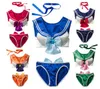 Gratis verzending Clearance Sailor Moon Girl's Sexy Bikini Badpak Lingerie Sailor Pak Cosplay Kostuums Plus Size 5 Kleuren C18111601