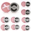 16 stilar 3d faux mink ögonfransar falska mink ögonfransar 3d silke protein fransar 100% handgjorda naturliga falska ögonfransar med rosa presentförpackning