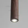 Drewno wisiorek światło wahadło Naturalne orzechowe buk bukowy Plafond Minimalistyczne zawieszenie Lampa