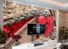 Anpassad högkvalitativ tapetrulle 3d stereoskopisk väggmålning tapet rose fotovägg väggmålning väggpapper heminredning 3d
