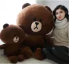 Varmt föremål! Line Office 47Inches Giant Stuffed Soft Plush 120cm Enorm Söt Cartoon Brown Bear Toy Kids Present Gratis frakt