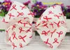 8" Breast Cancer Cheer with Elastic Band for Kids Girls Large Handmade Printed Ribbon Bows Hair Accessories 11style 10pcs