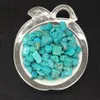 DingSheng Natural Green Turquoise Gravel Crystal Jade Quartz Tumbled Stone Ocean Minerals Chips For Gift Deco