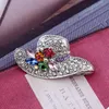 3Colors Fashion Hats Rhinestone Pin Brooch Designer Brooches Badge Metal Enamel Pin Broche Women Luxury Jewelry Party Decoration